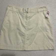 VINEYARD VINES Ladies Corduroy Short Skirt White Size 10 NWT