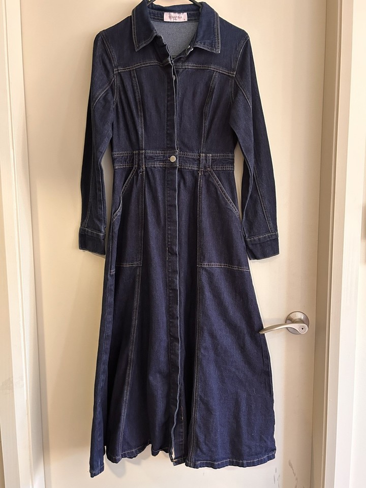 Serafina denim midi dress