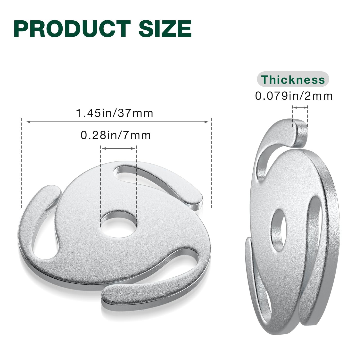 45 RPM Record Adapter, 7 Inch Vinyl Record Solid Aluminum Adapter, 45 Adapter...