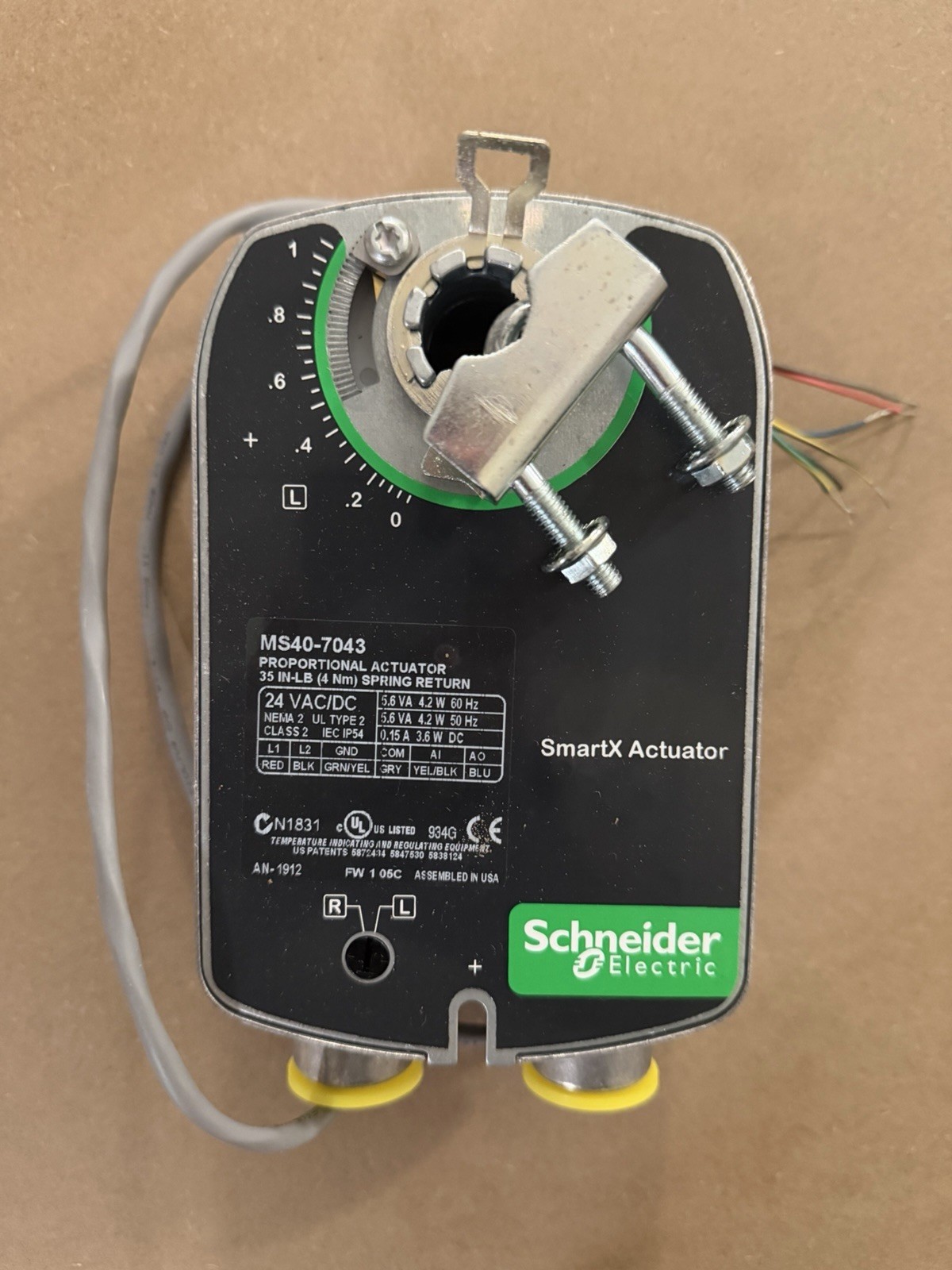 Schneider Electric MS40-7043 SmartX Spring Return 24V Damper Actuator Metal