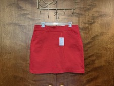 Croft  Barrow Effortless Stretch Mid Rise Skort Womens 12 Regular Red Cotton