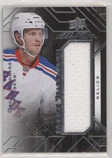 2015-16 UD Black Rookie Trademarks Relics Oscar Lindberg #RTR-OL 0a4