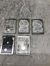 LOT OF 5 SATA 500GB 2.5" Hard Drives Major Brands