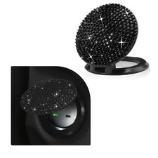 Car Start Stop Button Cover, Anti-Scratch Bling Push Start Button Black