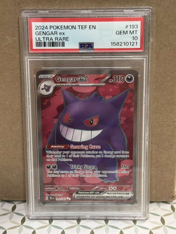2024 POKEMON TEF EN-TEMPORAL FORCES ULTRA RARE #193 GENGAR EX PSA 10
