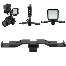 Aluminum Alloy Cold Shoe Extension Mount Bar Bracket for Camera/Fill Light