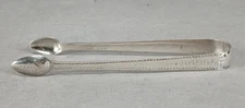 Antique Solomon Hougham London Bright-Cut Sterling Silver Sugar Tongs C.1795