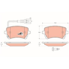 Satz Bremsbeläge Bremsklötze hinten für VW California T5 7EC T6 SGC 7HM | 243
