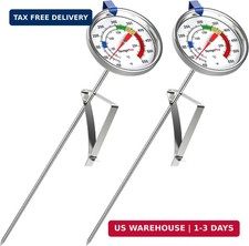 Candy Thermometer with Pot Clip, 9" Long Probe Deep Fry Oil Thermometer