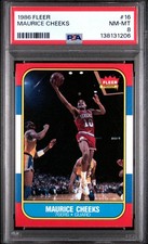 1986 FLEER #16 MAURICE CHEEKS PSA 8