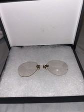 Vintage Pince-Nez Glasses Antique Rimless Eyewear Spectacles