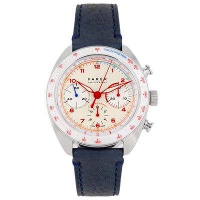Farer Bernina Chrono Sport Stainless Steel White Dial 41mm Chrono-Sport Full Set