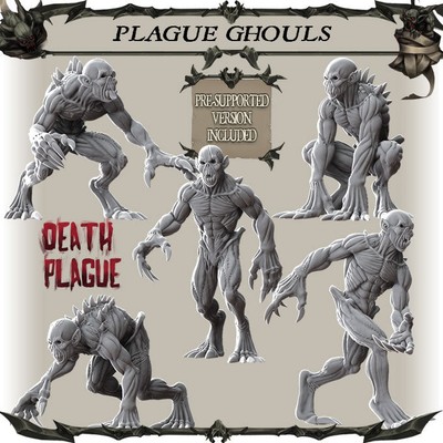 Plague Ghouls 5er Pack aus der Death Plague Sammlung / RocketPigGames / DnD5