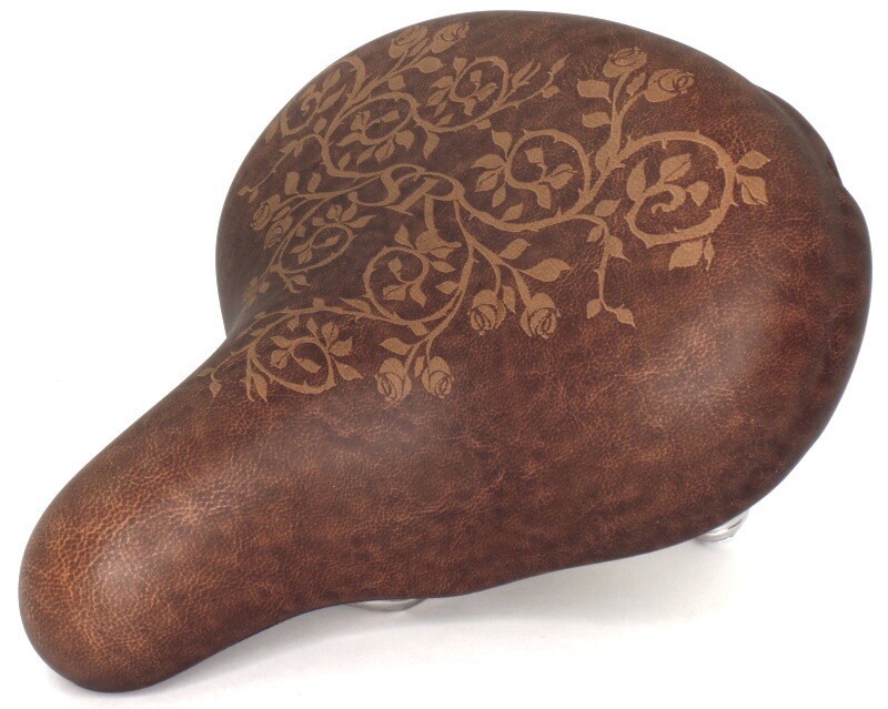 Selle Royal Drifter Saddle Brown Floral Design &mdash; Dual Spri