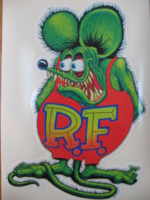 NEW RAT FINK VINYL STICKER DECAL ED ROTH HOT ROD 6x9