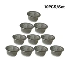 10Pcs Crystal Tobacco Smoking Pipe Metal Filter Screen Steel Mesh Concave Bowl