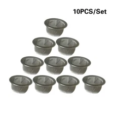 10Pcs Crystal Tobacco Smoking Pipe Metal Filter Screen Steel Mesh Concave Bowl