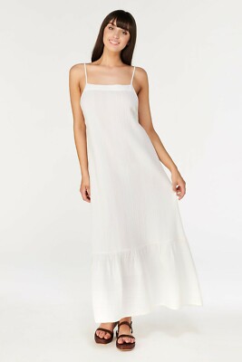 BNWT Tigerlily Size 8 Cotton Flowy Midi Dress White RRP $199 | eBay BNWT Tigerlily Size 8 Cotton Flowy Midi Dress White RRP $199 | eBay