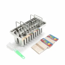 20x Stainless Steel Molds Ice Pop Lolly Popsicle Ice Cream Stick Holder Mold Top