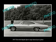 Old 8x6 Historic Photo Of 1967 Chevrolet Impala Sport Coupe Launch Press Photo Old 8x6 Historic Photo Of 1967 Chevrolet Impala Sport Coupe Launch Press Photo