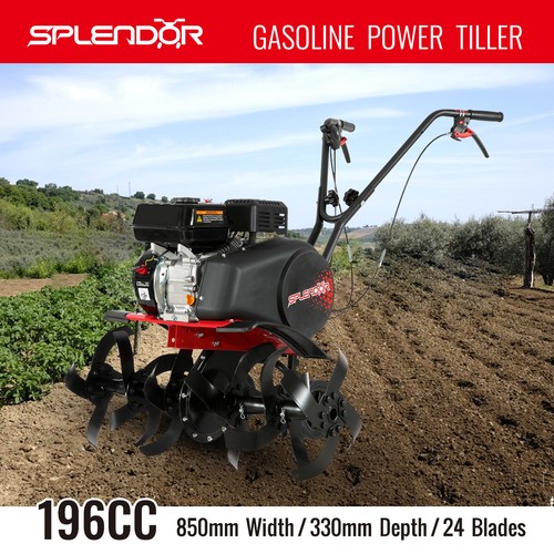 SPLENDOR Gasoline power Garden tillers cultivator 196cc working width