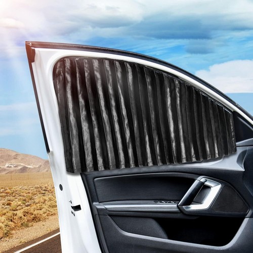 Car Side Sun Shades - Magnetic Black Privacy Curtains, UV Protection for Baby
