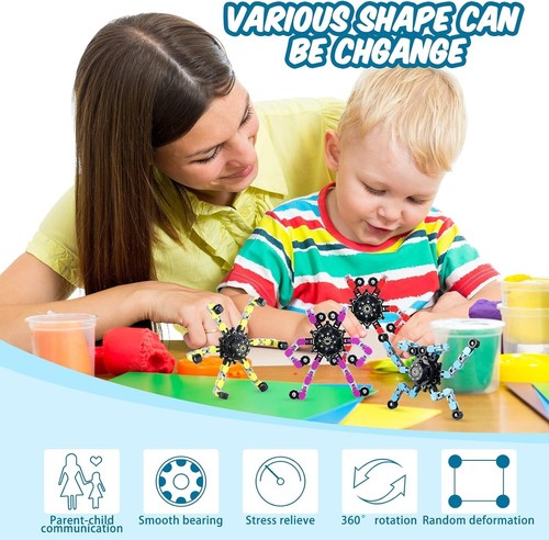 Portable 48 Pack Fidget Spinners - Sensory Stress Relief Toys for Kids & Adults - Picture 5 of 8