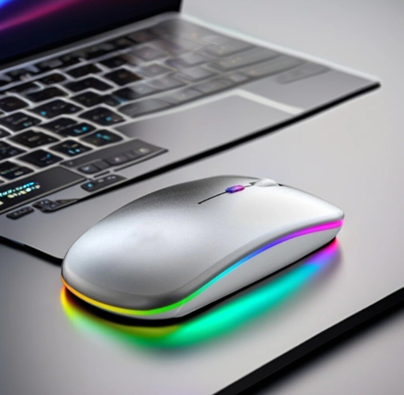 G12 Slim LED Rechargeable Silent Wireless Mouse for Laptops 2.4G-image