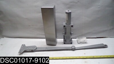 CRACKED COVER: SC71A-STD FULL SS AL 4446 Falcon Door Closer - Spring Stop Arm