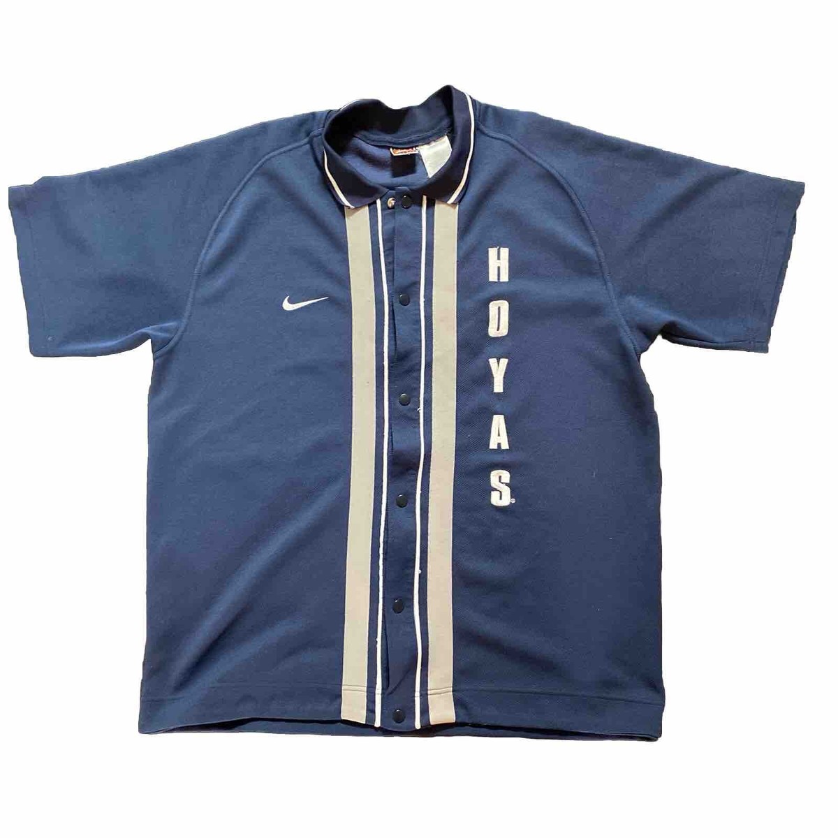 Vintage Nike Georgetown Hoyas Basketball Warm Up Snap Jersey XL March  Madness