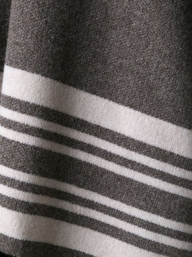 W096 NWT VINCE WOOL CASHMERE BORDER STRIPE WOMEN PONCHO SWEATER SIZE M/L $425 - Picture 6 of 6