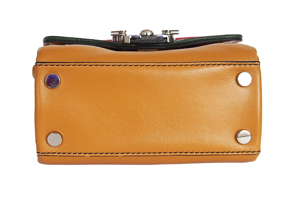 Bolso de Mano Paula Cademartori Multicolor Piel de Lagarto Gamuza Cuero Foto 4 de 4