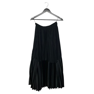 Vintage Chantal Thomass Suite Pleated Crepe & Satin Maxi A Line Skirt Size 40 8