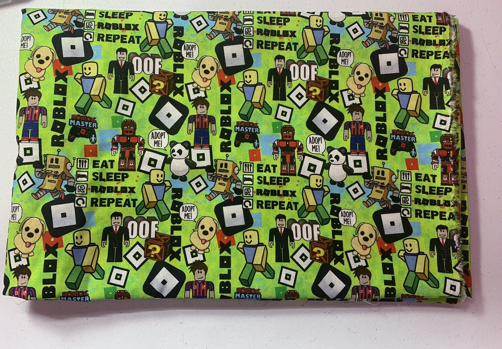 Custom Roblox Cotton Fabric Fat Quarter 18”x21” FQ