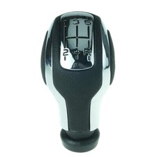 Levier de Vitesses 5 Rayon Changement Bouton Sélecteur Sport Cuir Noir Chrome