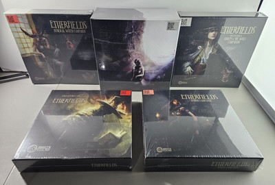 Etherfields Board Game Kickstarter Stretch Funeral Witch Sphinx Harpy Creatures