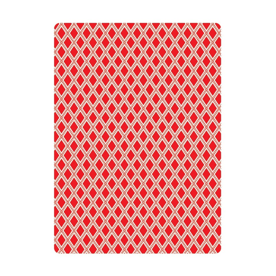 Red Deck, Wide Size, Regular Index, Plastic Coated, Standard Playing