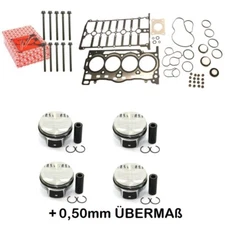 Piston Set +0.50mm Repair Kit for VW 1.4 TSI CMB CXS Golf 7 04E107065GF 125 hp