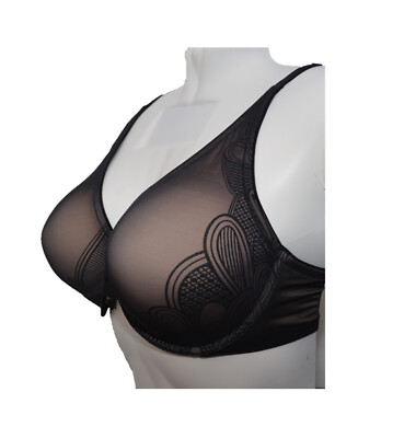 Triumph BH Größe 90D Summer Sheer W Damen BHs mit Bügel schwarz 90 D Bra Tüll