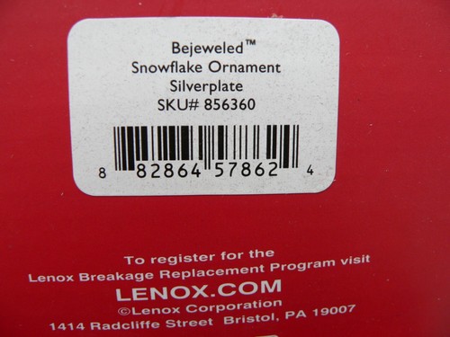 Lenox Set of 5 Bejeweled Silverplated Ornaments One box is missing, 4 brand new - Picture 5 of 17