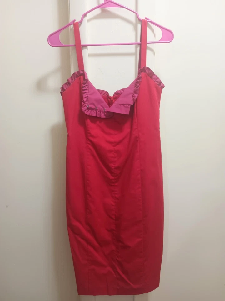 Vestido estilo pin up rojo vintage Y2K Helen Wang New York talla 6 Foto 3 de 4