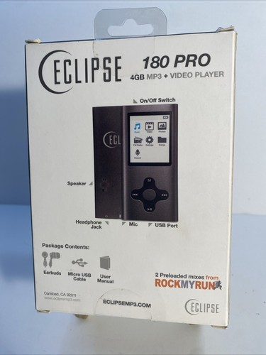 Eclipse 180 Pro GM 4GB MP3 Music, Video Player & Charging Cord. Factory Sealed. - Picture 2 of 4