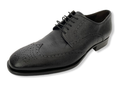 J. Lindeberg Men Shoes Size 8 NIB Black Brogue Saffiano  display picture 1