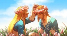 Anime link breath of the wild princess zelda flower Stitched Gaming Mat Desk