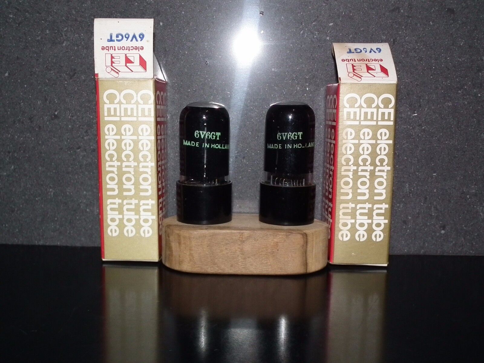 One (1 pcs) 6V6GT CEI NOS Made in Holland Fender Ampeg Messa Gibson