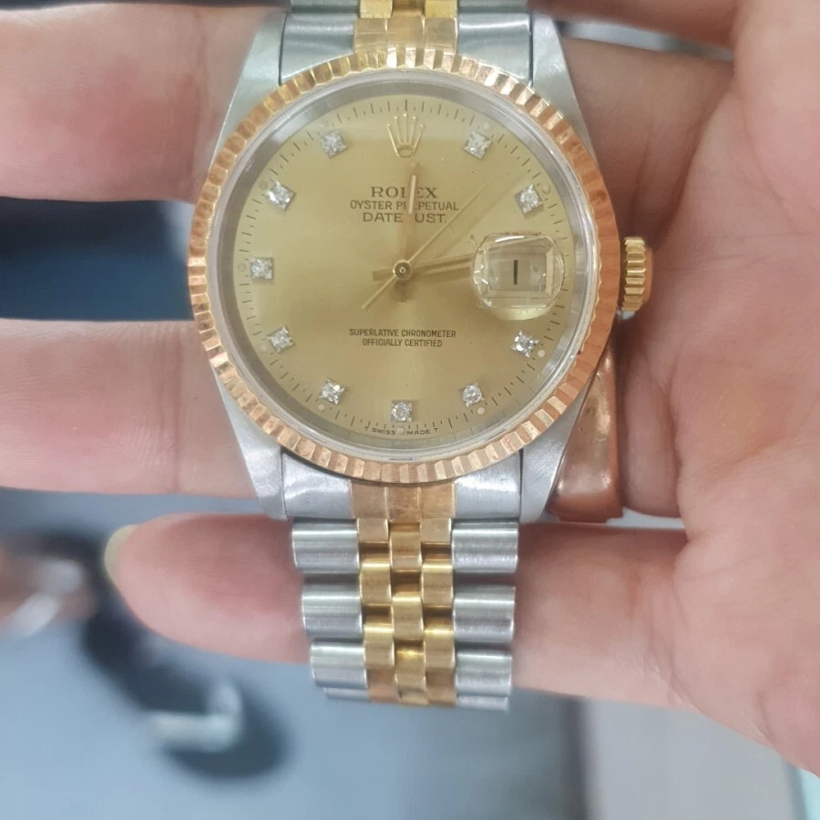 AUTHENTIC ROLEX OYSTER PERPETUAL DATEJUST SUPERLATIVE CHRONOMETER SWISS | eBay