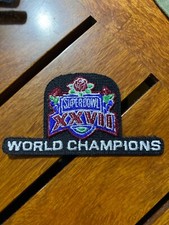 SUPER BOWL XXVII WORLD CHAMPIONS IRON ON PATCH 3 3/4 X 2