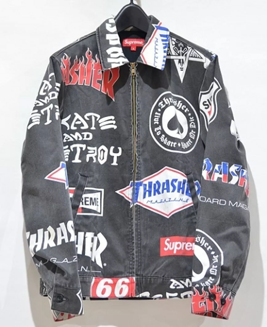 Veste de travail Supreme × Thrasher 15SS noire taille S du Japon