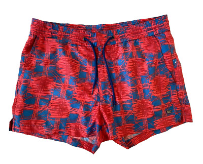 Marc Jacobs Swim Shorts Trunks Red Estate Blue Scribble Medium