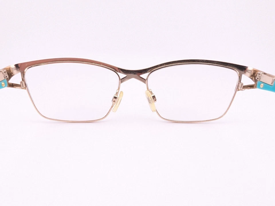 Anteojos Cazal, solo monturas, 4238 004 plata/verde azulado, 53-16-135, metal, Alemania Foto 4 de 4